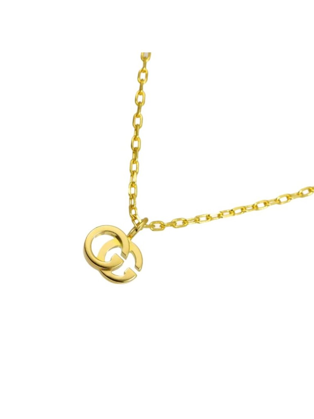 Gucci GG Running Colored Stone Necklace 42 18k Yellow Gold
